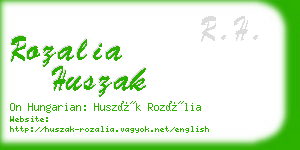 rozalia huszak business card